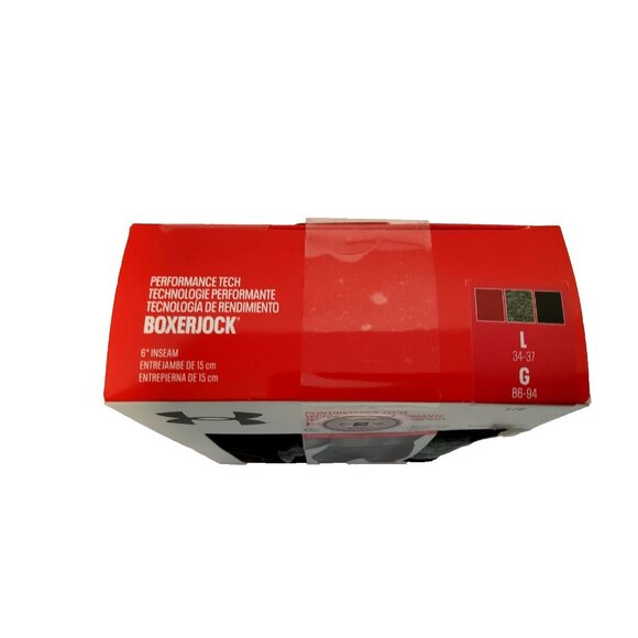 Under Armour UA 3 Pack Performance Tech 6" Boxerjock Boxer Briefs Black Red Gray - Picture 3 of 5